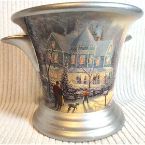 Vintage  2005 Thomas Kincade Christmas Tree Ceramic Base #A2888, Great cond.